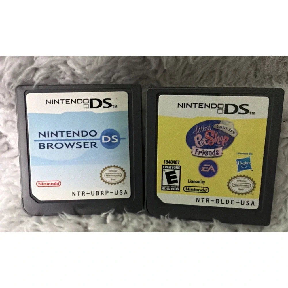 The Littlest Pet Shop Country Friends + Nintendo Browser DS CARTRIDGES ONLY X2